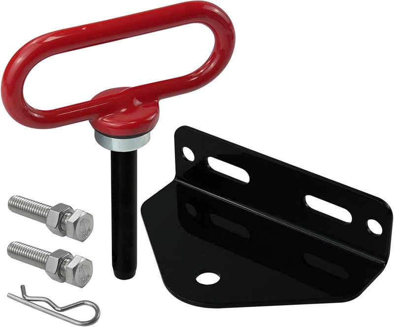 gradora Universal Towing Hitch Kit 3/4" Zero Turn Mower Hitch and 1/2" Magnetic Lawn Mower Trailer Hitch Pin (Red Black) - Image 1